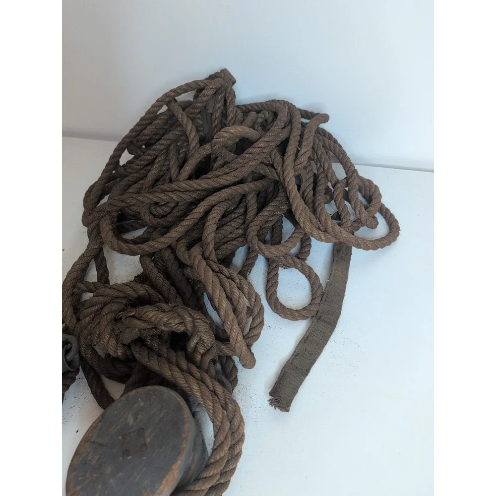Two Large Vintage Pulleys With Large 7
